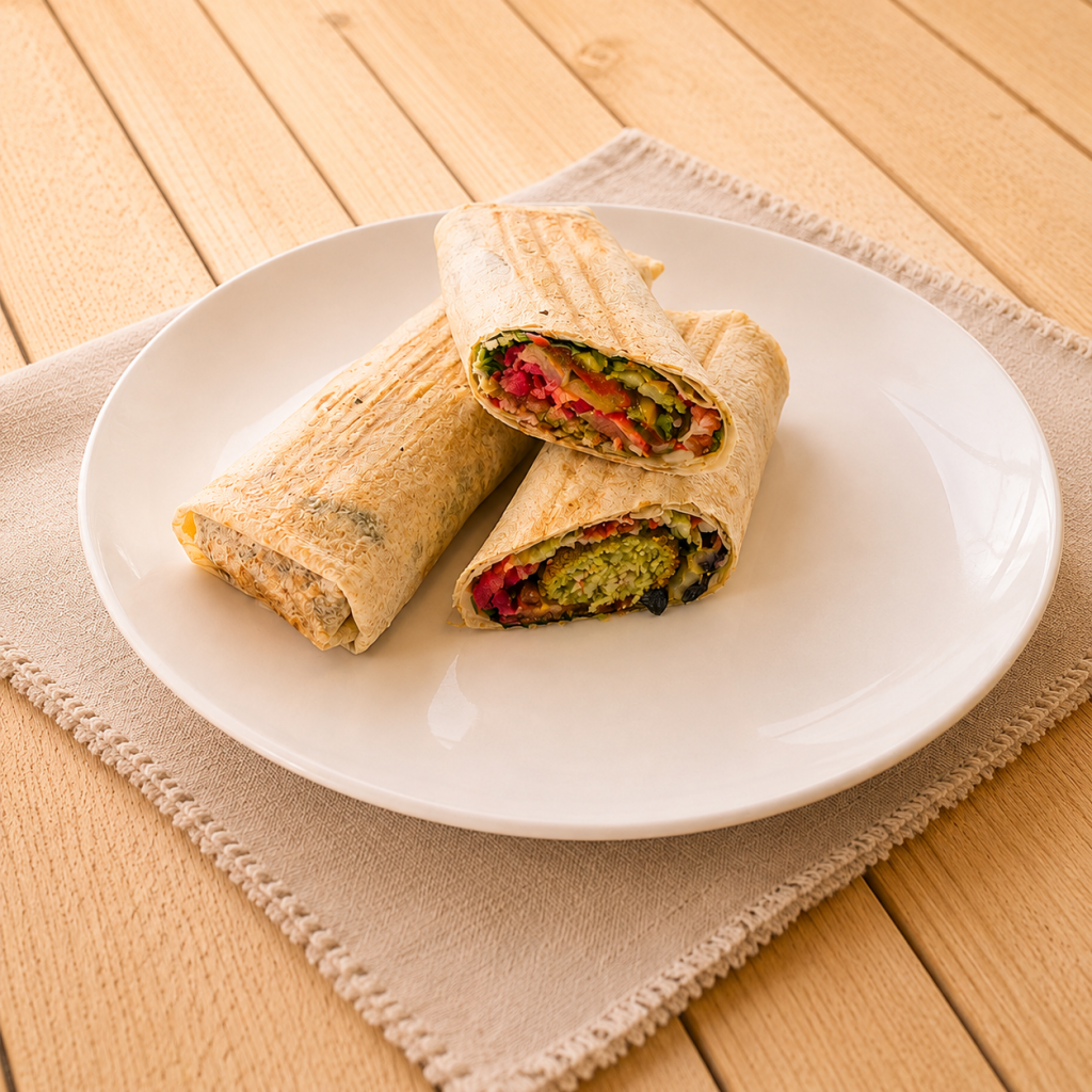 Falafel with Vegetables and Eggplant